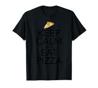 Keep Calm and Eat Pizza - Pastel de comida italiana para amantes de la comida rápida Camiseta