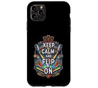 Keep Calm and Flip On Pinball Machine Arcade Gamer Carcasa para iPhone 11 Pro MAX
