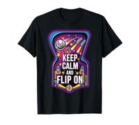 Keep Calm and Flip On Retro Pinball Arcade Game Camiseta
