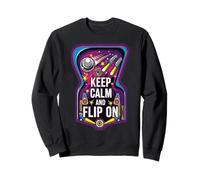 Keep Calm and Flip On Retro Pinball Arcade Game Sudadera