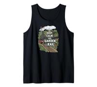 Keep Calm and Garden Rail Model Train Hobbyist Camiseta sin Mangas