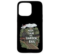Keep Calm and Garden Rail Model Train Hobbyist Carcasa para iPhone 15 Pro MAX