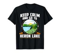 Keep Calm And Go To Heron Lake Camping Sayings Camper Camiseta
