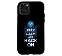 Keep Calm and Hack On Hacker Skull Circuit Board Carcasa para iPhone 11 Pro