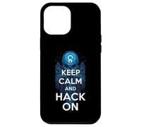 Keep Calm and Hack On Hacker Skull Circuit Board Carcasa para iPhone 12 Pro MAX