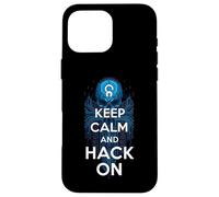Keep Calm and Hack On Hacker Skull Circuit Board Carcasa para iPhone 16 Pro MAX
