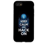 Keep Calm and Hack On Hacker Skull Circuit Board Carcasa para iPhone SE (2020) / 7/8