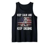 Keep Calm and Keep Digging Metal Detecting Camiseta sin Mangas