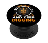 Keep Calm and Keep Digging Metal Detecting PopSockets PopGrip Adhesivo
