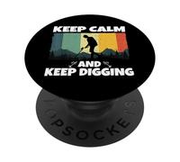 Keep Calm and Keep Digging Metal Detecting PopSockets PopGrip Adhesivo