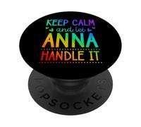 Keep Calm and Let Anna Handle It Chill Nombre PopSockets PopGrip Adhesivo