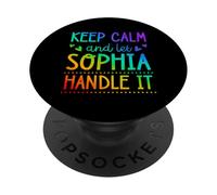 Keep Calm and Let Sophia Handle It Chill Nombre PopSockets PopGrip Adhesivo