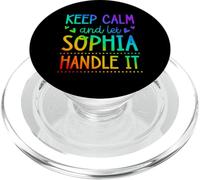 Keep Calm and Let Sophia Handle It Chill Nombre PopSockets PopGrip para MagSafe