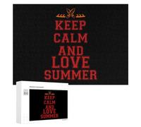 Keep Calm And Love Summer - Rompecabezas de 300/500/1000 piezas, regalos desafiantes personalizados para adultos, 300 piezas