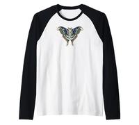 Keep Calm and Moth On Funny Insect Lover Pun Camiseta Manga Raglan