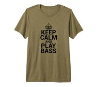 Keep Calm and Play Bass Bassist Bass Player Camiseta Premium