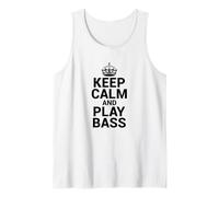 Keep Calm and Play Bass Bassist Bass Player Camiseta sin Mangas