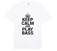 Keep Calm and Play Bass Bassist Bass Player Comfort Colors Adult Heavyweight T-Shirt