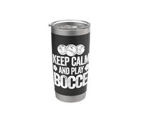 Keep Calm And Play Bocce Jack Bocci Game Bocce Vaso térmico de acero inoxidable de doble pared