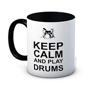 Keep Calm and Play Drums - Taza De Café De Cerámica