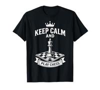 Keep Calm and Play Juego de Mesa de ajedrez Camiseta