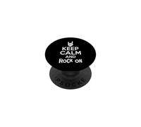 Keep Calm and Rock On Rock Mantenga la Calma y rockee PopSockets PopGrip Adhesivo