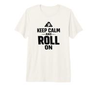 Keep Calm and Roll BJJ Lucha contra el Suelo No-Gi Dojo Camiseta Premium
