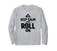Keep Calm and Roll BJJ Lucha contra el Suelo No-Gi Dojo Manga Larga