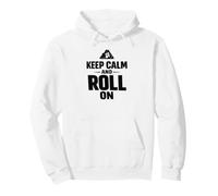 Keep Calm and Roll BJJ Lucha contra el Suelo No-Gi Dojo Sudadera con Capucha