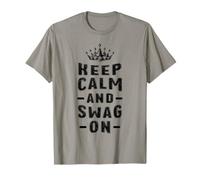 Keep Calm and Swag On Cita Divertida Refrán Motivacional Camiseta