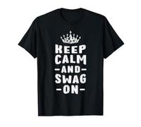 Keep Calm and Swag On Cita Divertida Refrán Motivacional Camiseta