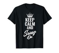 Keep Calm and Swag On Cita Divertida Refrán Motivacional Camiseta