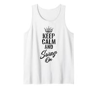 Keep Calm and Swag On Cita Divertida Refrán Motivacional Camiseta sin Mangas