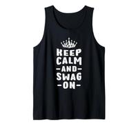 Keep Calm and Swag On Cita Divertida Refrán Motivacional Camiseta sin Mangas