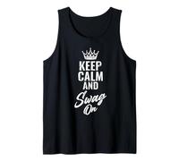 Keep Calm and Swag On Cita Divertida Refrán Motivacional Camiseta sin Mangas
