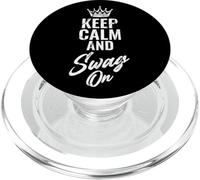 Keep Calm and Swag On Cita Divertida Refrán Motivacional PopSockets PopGrip para MagSafe