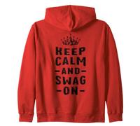 Keep Calm and Swag On Cita Divertida Refrán Motivacional Sudadera con Capucha