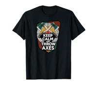 Keep Calm and Throw Axes Funny Axe Throwing Design Camiseta