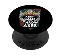 Keep Calm and Throw Axes Funny Axe Throwing Design PopSockets PopGrip Adhesivo