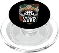 Keep Calm and Throw Axes Funny Axe Throwing Design PopSockets PopGrip para MagSafe