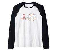Keep Calm and Waddle On! Divertido Dicho sarcástico Patito Camiseta Manga Raglan