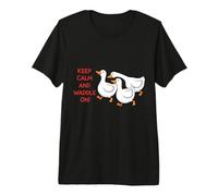Keep Calm and Waddle On! Divertido Dicho sarcástico Patito Camiseta Premium