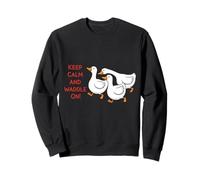 Keep Calm and Waddle On! Divertido Dicho sarcástico Patito Sudadera