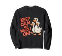 Keep Calm and Waddle On! Divertido Dicho sarcástico Patito Sudadera