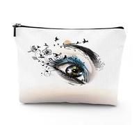 Keep Calm, bolsa de cosméticos de lino para mujer, bolsa de maquillaje con texto en inglés «Keep Calm and Carry On», organizador de maquillaje, bolsa de maquillaje para bolso, resistente al agua, rosa