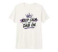 Keep Calm Dab On Makeup Queen Crown Purple Divertida Camiseta Premium