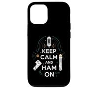 Keep Calm Ham On Radio Operator Amateur Radio Tube Carcasa para iPhone 12/12 Pro