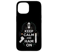 Keep Calm Ham On Radio Operator Amateur Radio Tube Carcasa para iPhone 15
