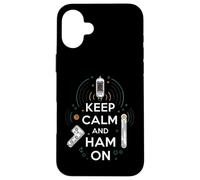 Keep Calm Ham On Radio Operator Amateur Radio Tube Carcasa para iPhone 16 Plus