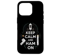 Keep Calm Ham On Radio Operator Amateur Radio Tube Carcasa para iPhone 16 Pro